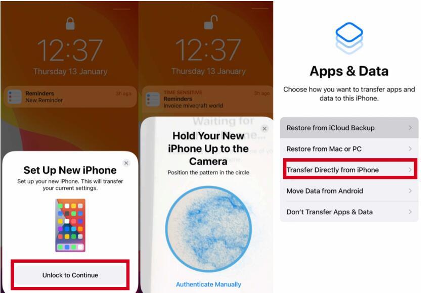 Transfer Data from iPhone to iPhone Using Quick Start